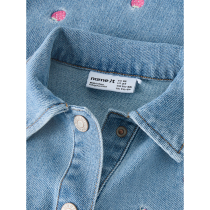 NAME IT Denim Kjole Laila Light Blue Denim Starwberry